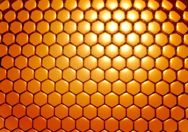 Gold honeycombs — Stock Photo, Image