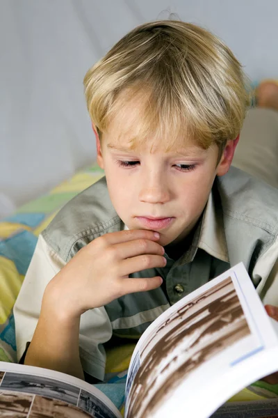 Boy and book — Stock Photo, Image