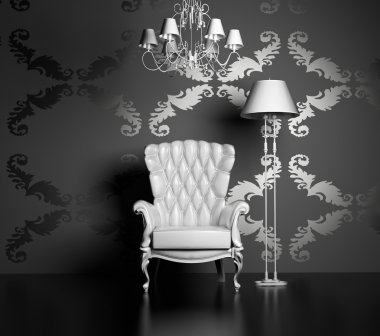 Modern luxury interior clipart