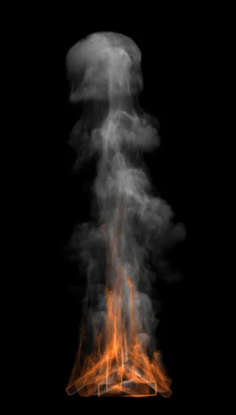 火与烟 — 图库照片