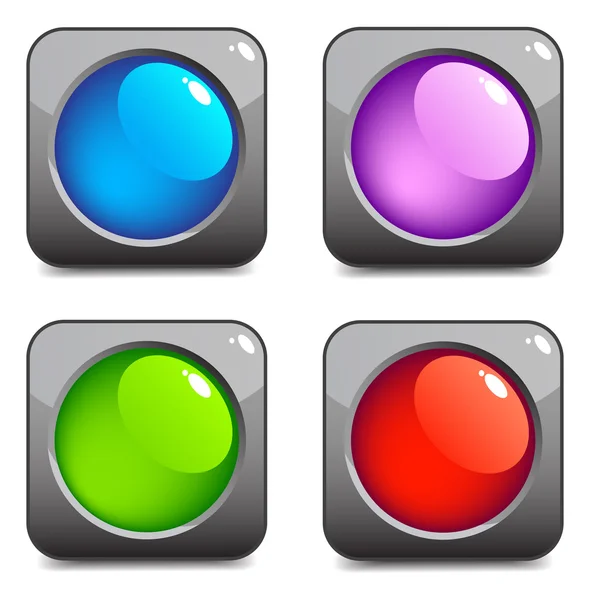 Square button — Stock Vector