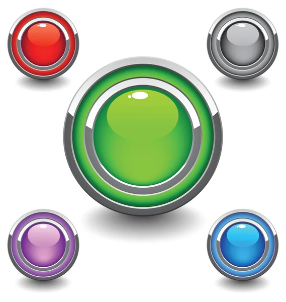 Όμορφο χρωματιστό κουμπί — Διανυσματικό Αρχείο