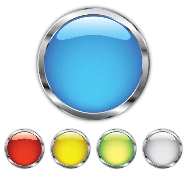 Chrome кнопки — стоковий вектор