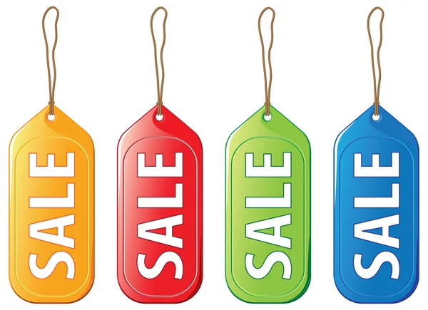 Colored sale tags — Stock Vector