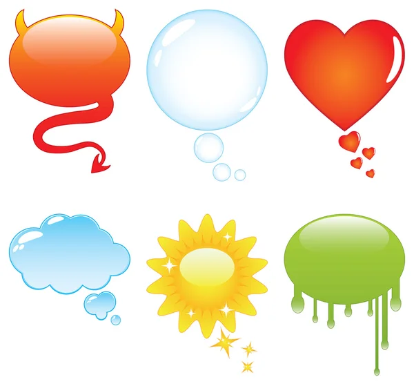 Барвисте виступ і розмови бульбашки — стоковий вектор