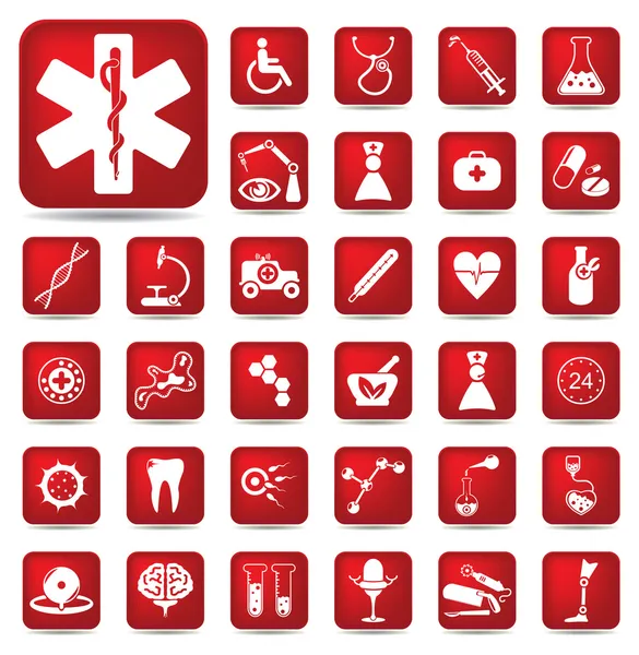 stock vector Medical buttons set