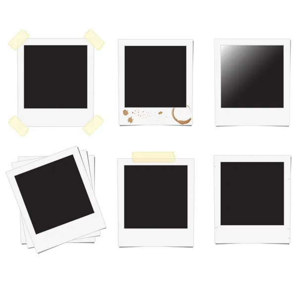 Conjunto de marco polaroid Vectores de stock libres de derechos