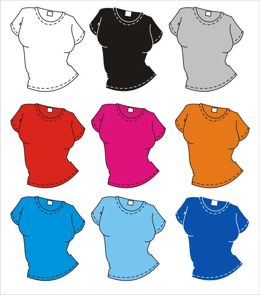 T-shirt illustratie in verschillende kleuren — Stockfoto