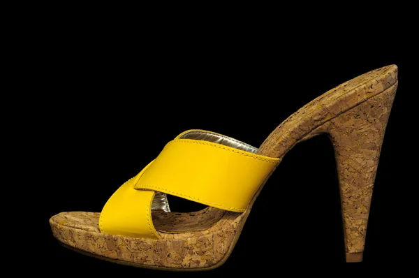Жовтий високий каблук — стокове фото
