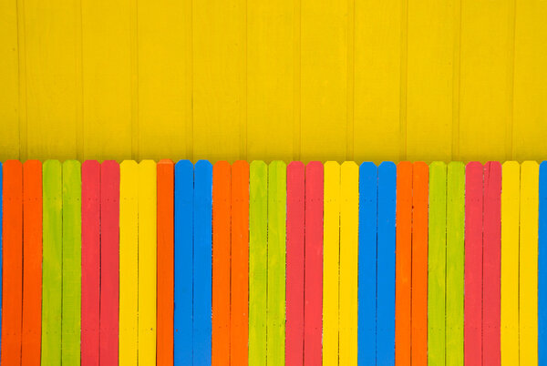 Bright Colored Fence