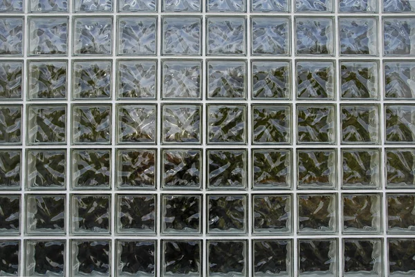 Muur van glazen blokken — Stockfoto