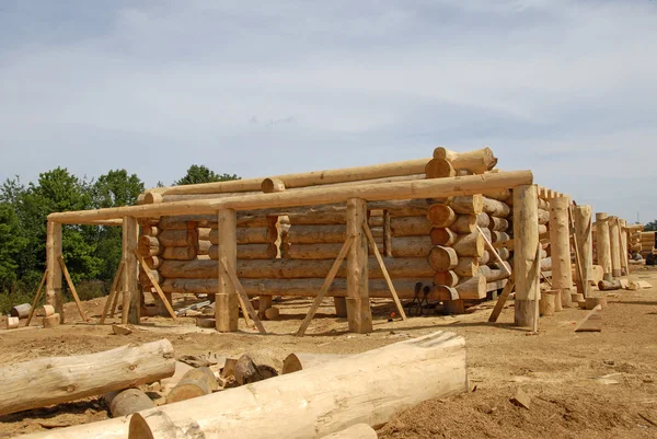Log Home Construction — Stock Photo, Image