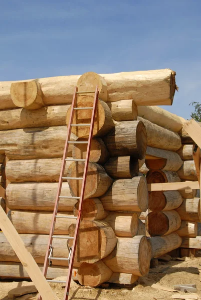 Log Home Construção — Fotografia de Stock