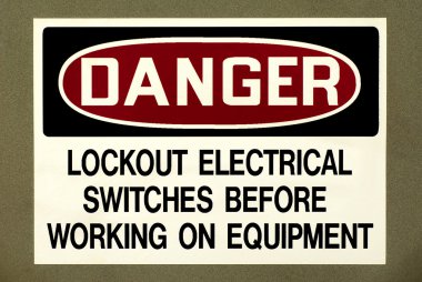 DANGER - Lockout Electrical Switches clipart