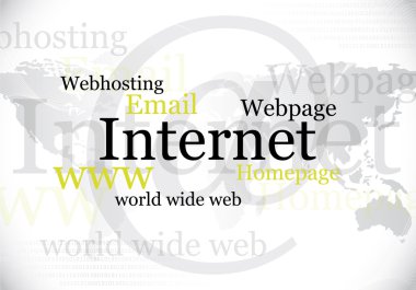 Internet, world wide web design clipart