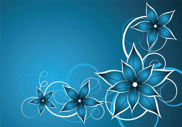 Mavi çiçek vektör — Stok Vektör