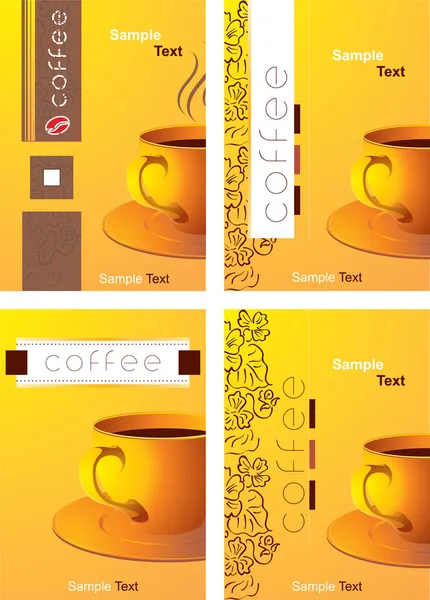Tazza di caffè con sfondo astratto — Vettoriale Stock