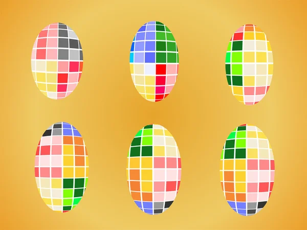 Ovos de Páscoa com mosaico — Vetor de Stock