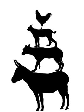 The Bremen town musicians clipart