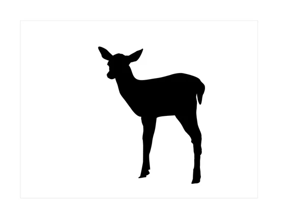 小鹿的轮廓 — 图库矢量图片