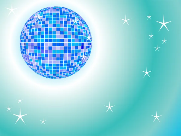 Μπλε καθρέφτη μπάλα — Διανυσματικό Αρχείο