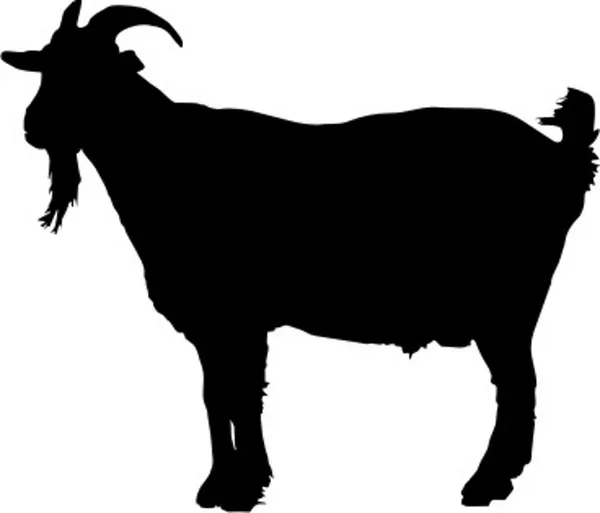 Goat - Vector - Silhouette — Stock Vector