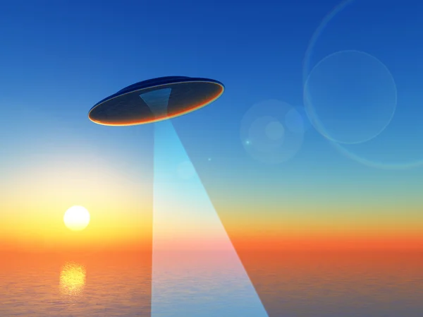 Solopgang UFO - Stock-foto