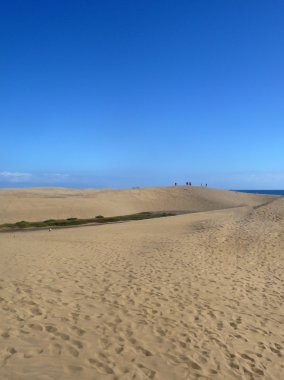 maspalomas tepeleri manzaralı görünüm