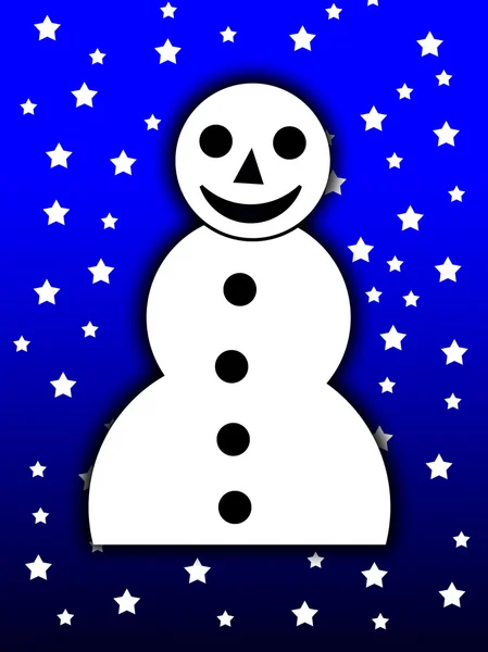 2D Navidad muñeco de nieve —  Fotos de Stock