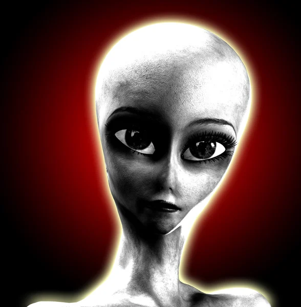 Big Eyed Alien — Stock Photo, Image