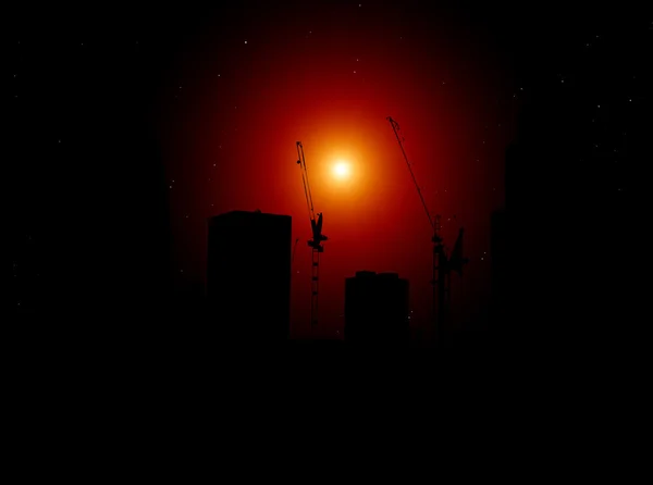 ซิตี้สเคปตอนกลางคืน — ภาพถ่ายสต็อก