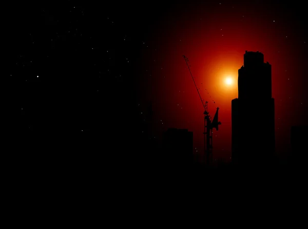 Cityscape nachts — Stockfoto