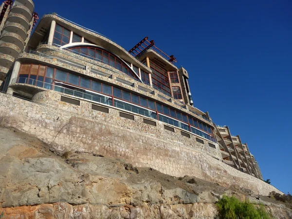 stock image hotel on top of cliffs in Gran Canaria.