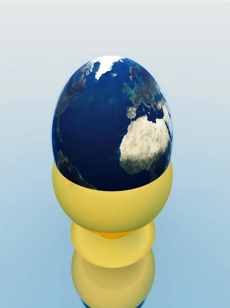 Svět vejce vejce Cup — Stock fotografie
