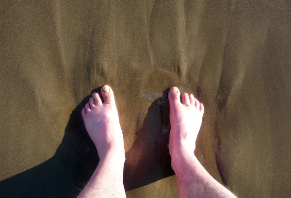 Piedi in sabbia — Foto Stock