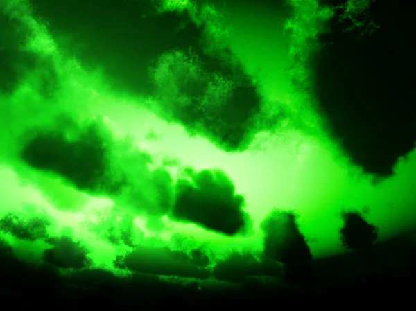 Green Clouds Sky — Stock Photo, Image