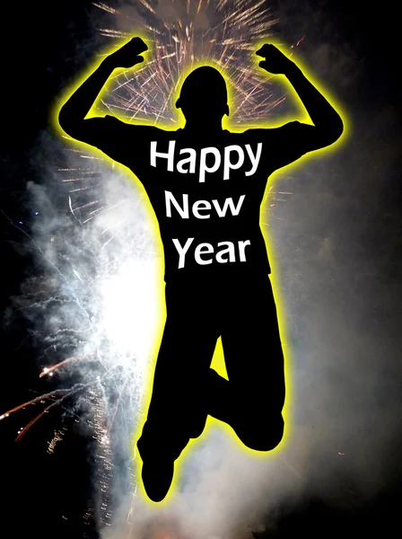 Happy New Year Man — Stock Photo, Image