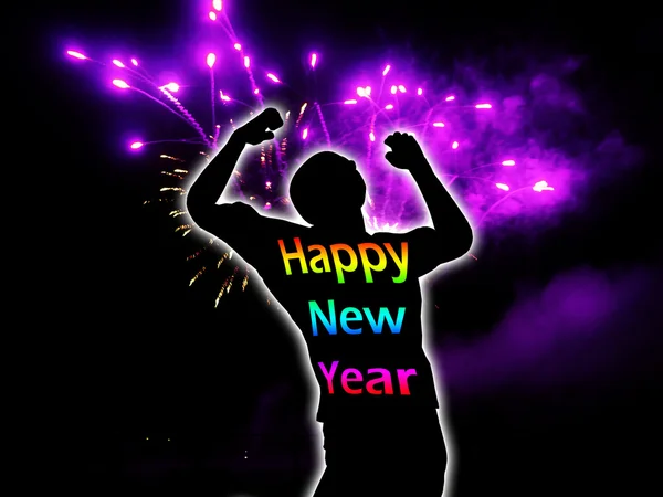 Happy New Year Man — Stock Photo, Image