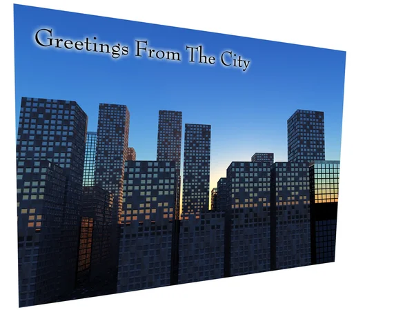 Postkarte aus der Stadt — Stockfoto