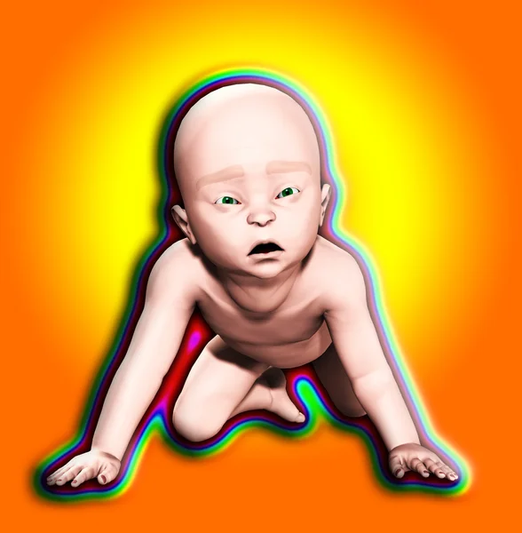 Triste bebê — Fotografia de Stock