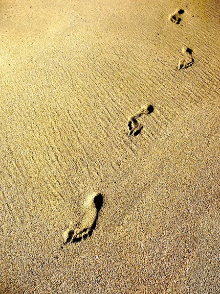 모래 발자국 — 스톡 사진