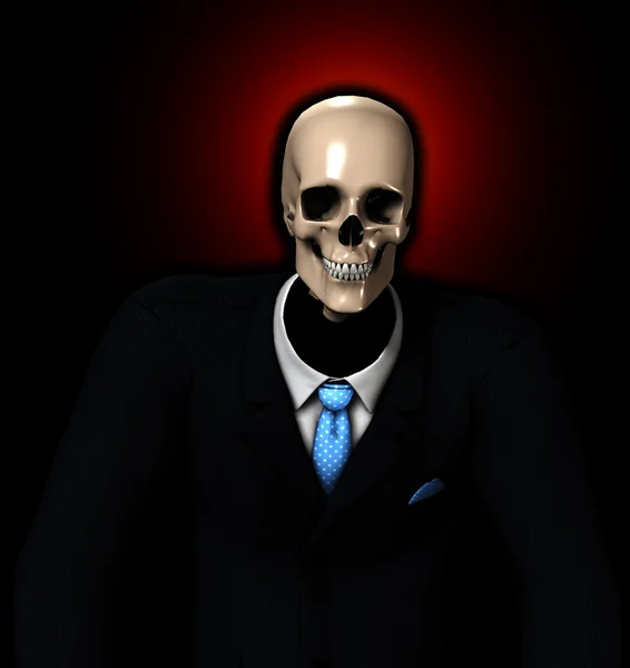 Skelett-Geschäftsmann — Stockfoto