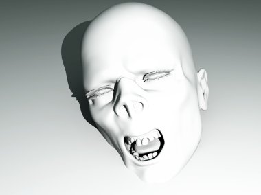 White Zombie Face clipart
