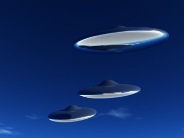 UFOs In Flight clipart