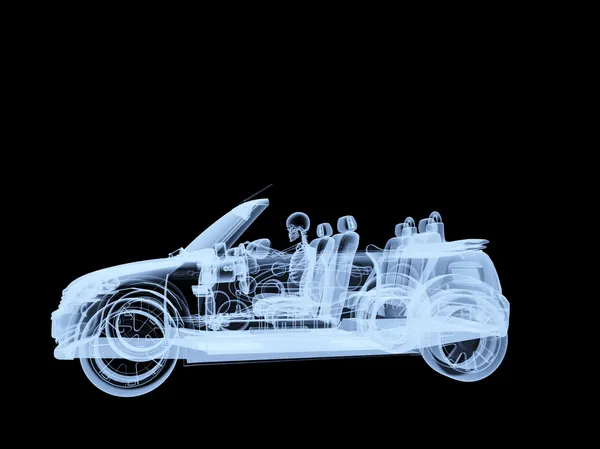 Esqueleto de rayos X Conducir un coche —  Fotos de Stock