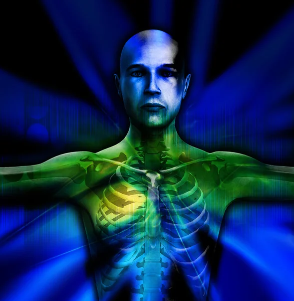 X ışını erkek torso — Stok fotoğraf