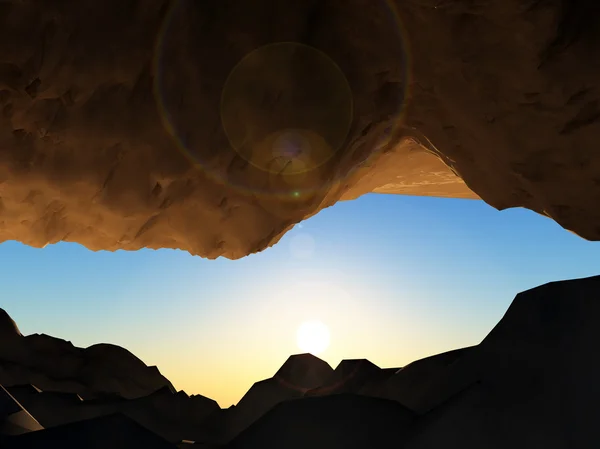 地下洞穴与天空 6 — 图库照片