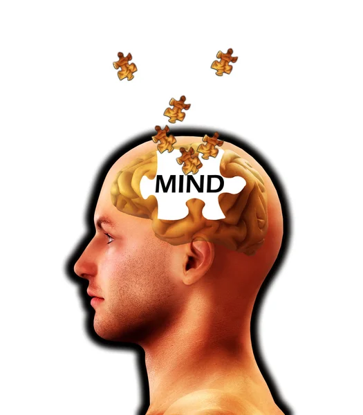 The Puzzle Of Mind Lost — Stock Photo, Image
