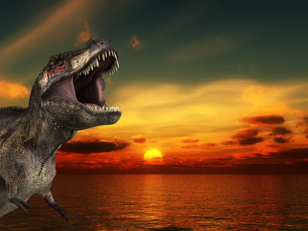 T rex nascer do sol — Fotografia de Stock