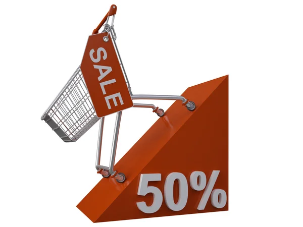 Sale 50 % Rechtenvrije Stockfoto's